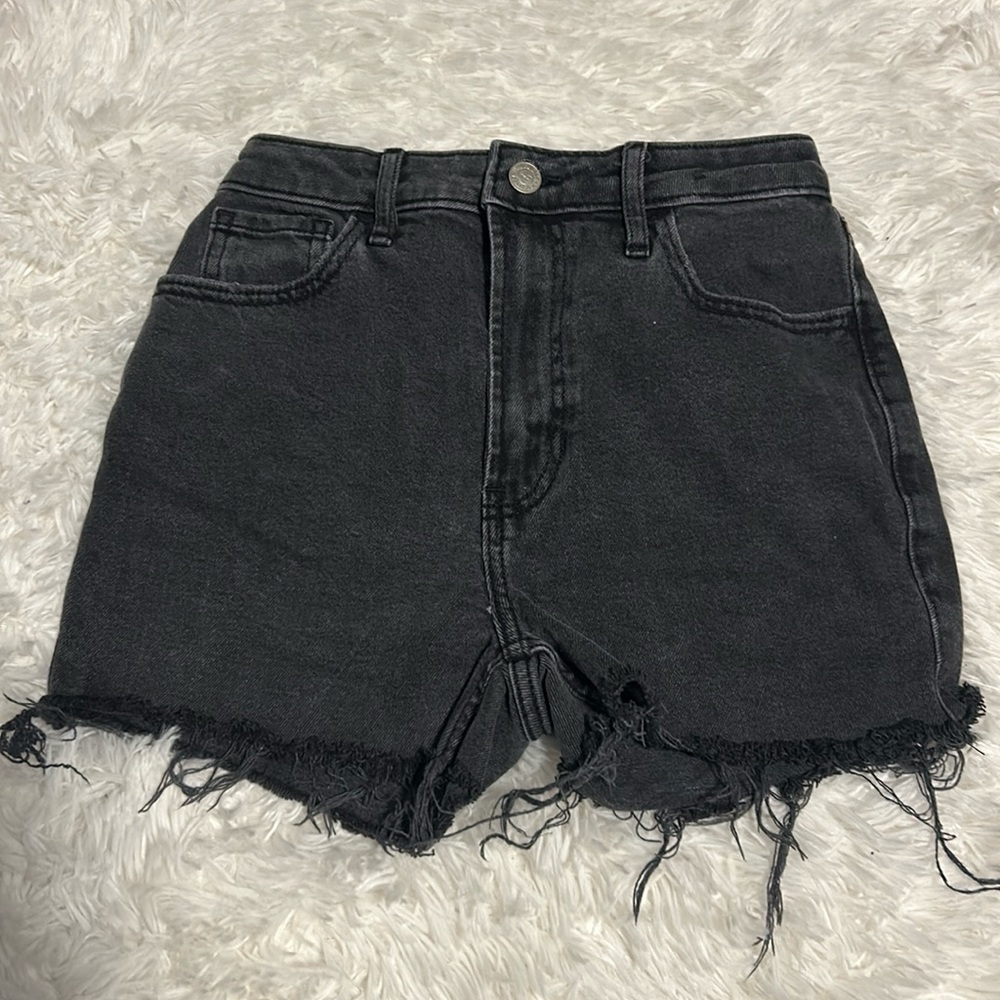 ultra high-rise stacked vintage straight Hollister shorts